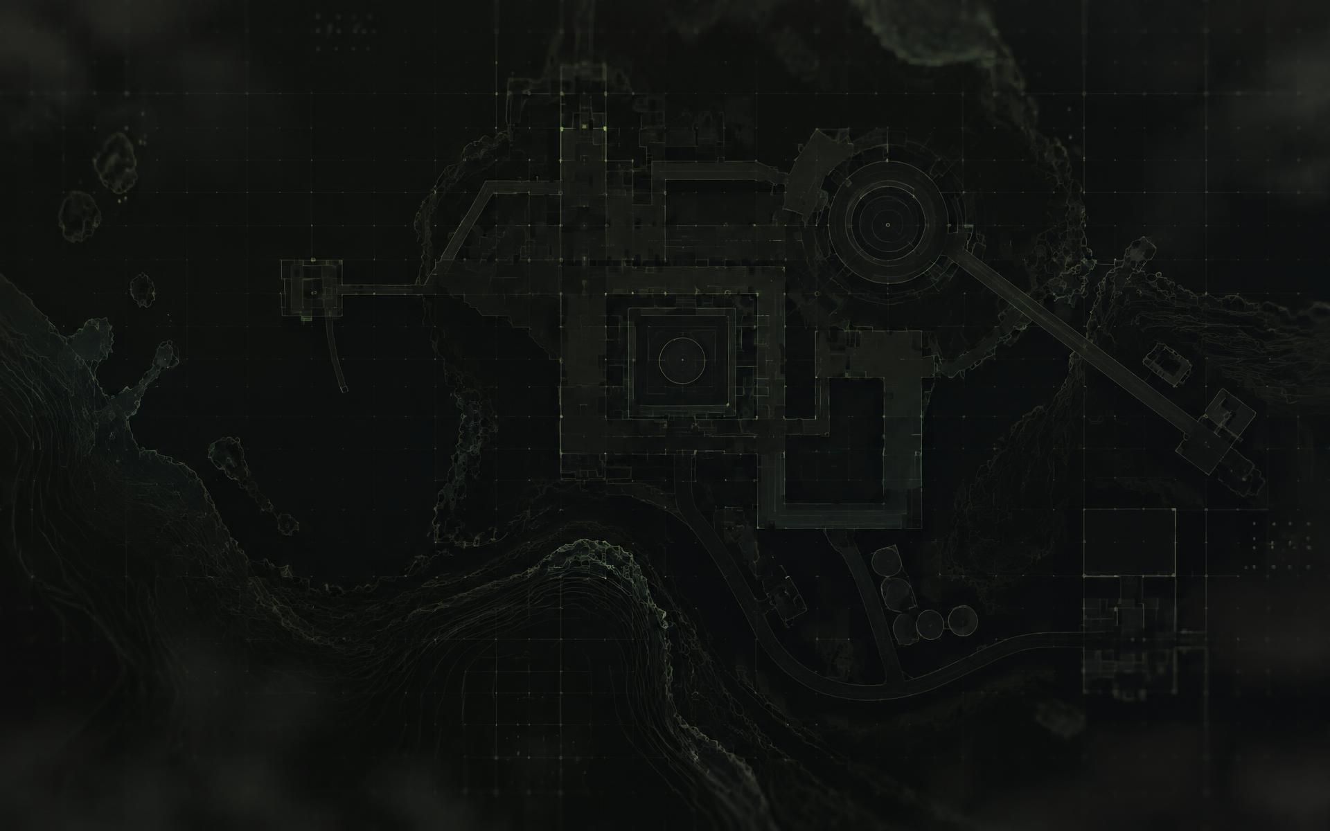Abstract architectural map at night
